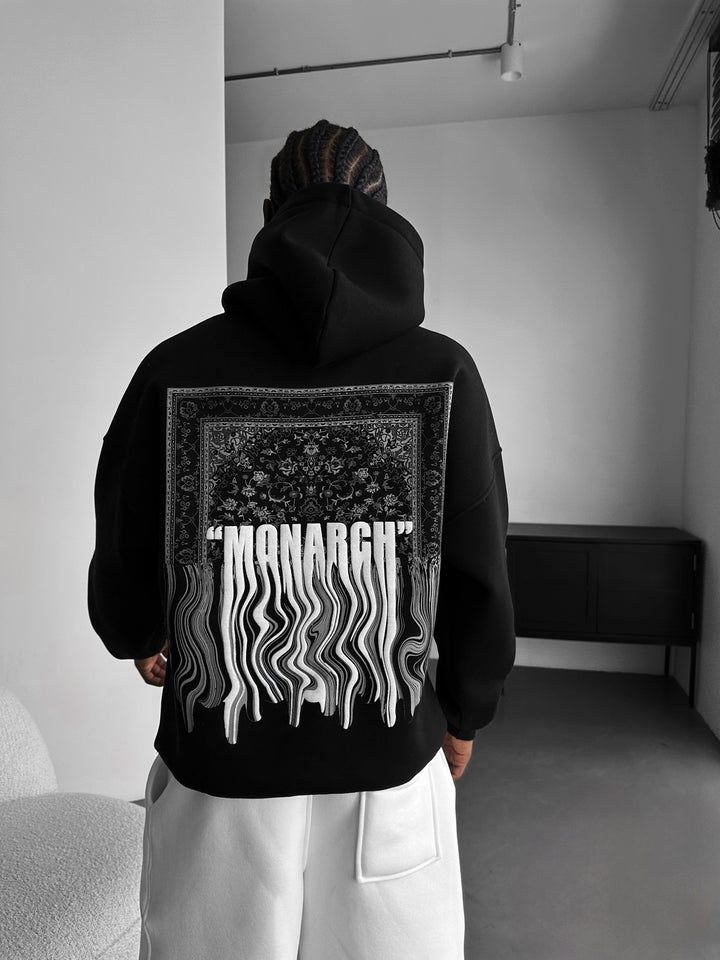 Oversize Monarch Hoodie - Black and White