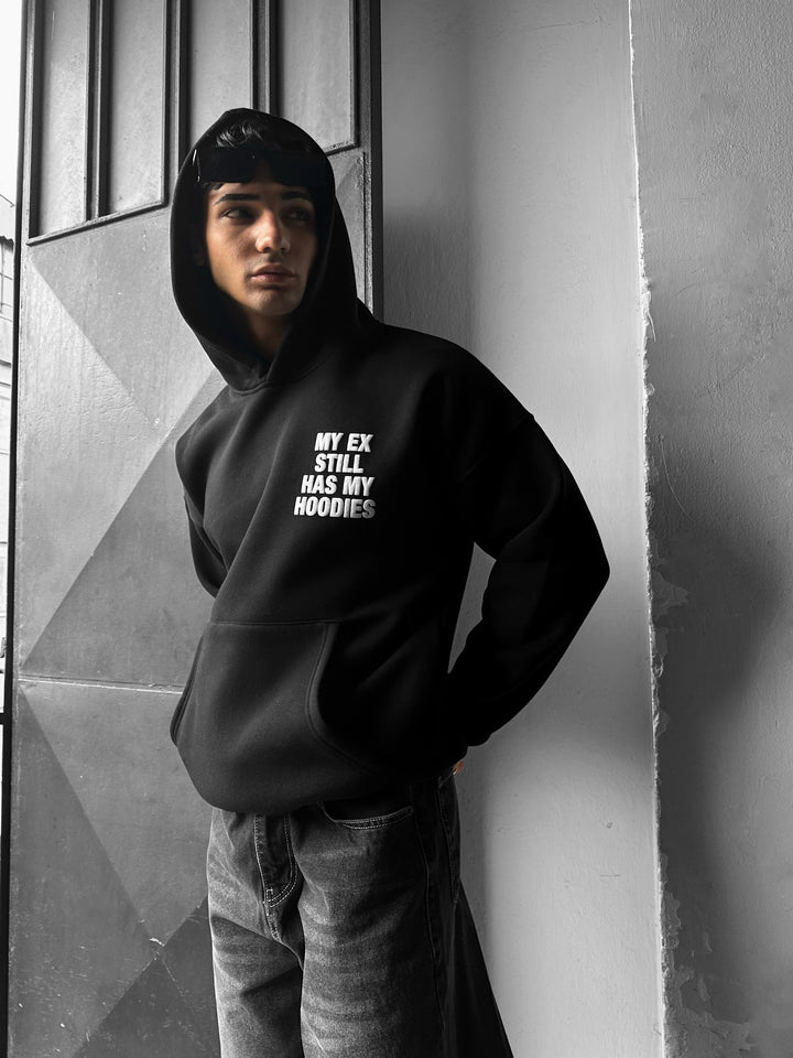 Oversize EX Part II Hoodie - Black and White