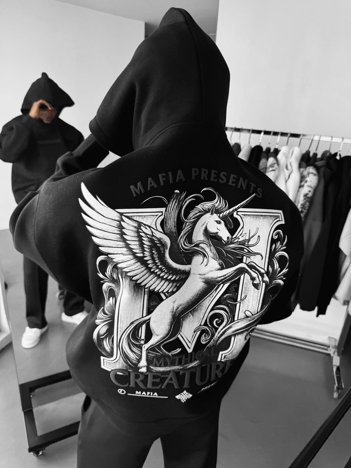 Oversize Creatures Hoodie - Black