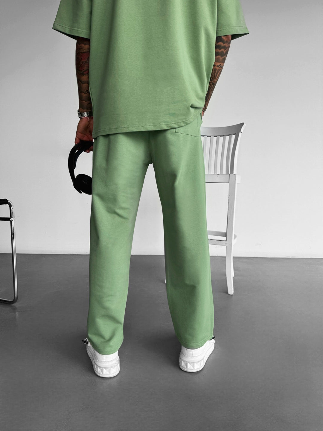 Loose Fit Trousers - Grass