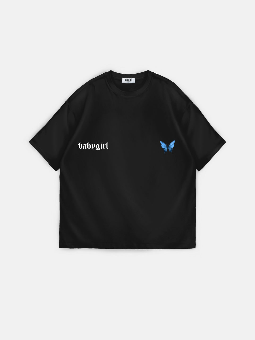 Oversize Babygirl T-shirt - Black and Blue
