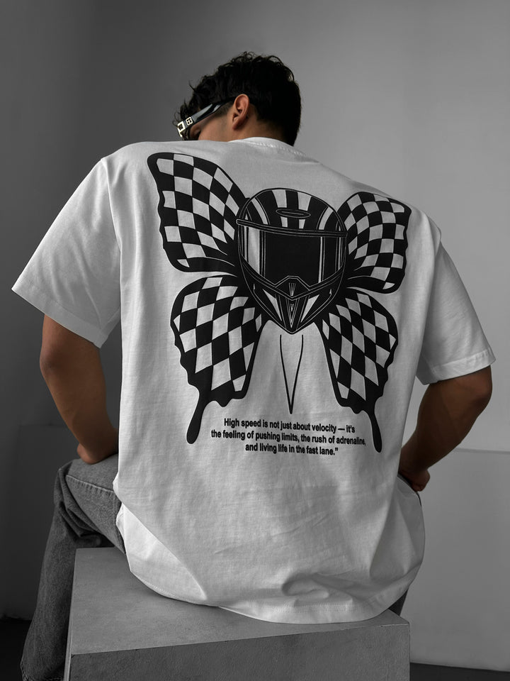 Oversize Butterfly Helmet T-shirt - Ecru