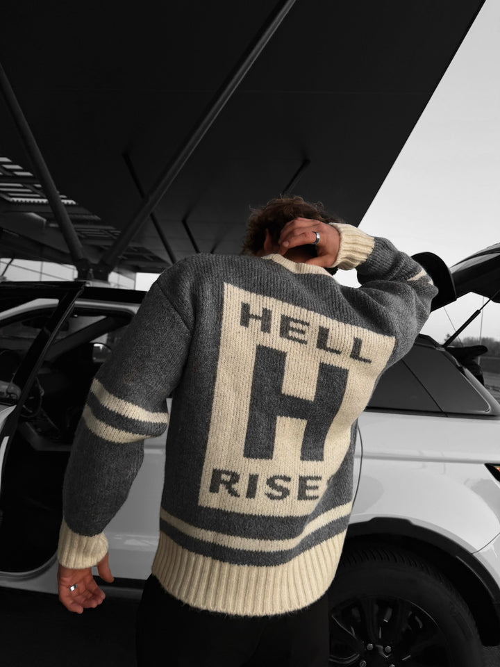 Oversize Knit Letter Sweater - Ecru