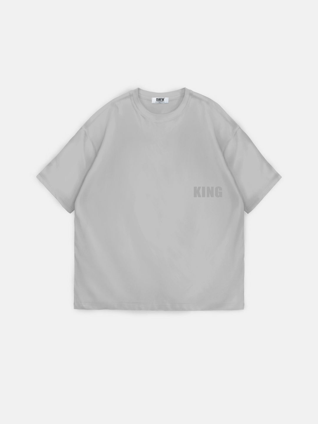 Oversize 'Fall of the King' T-shirt - Grey