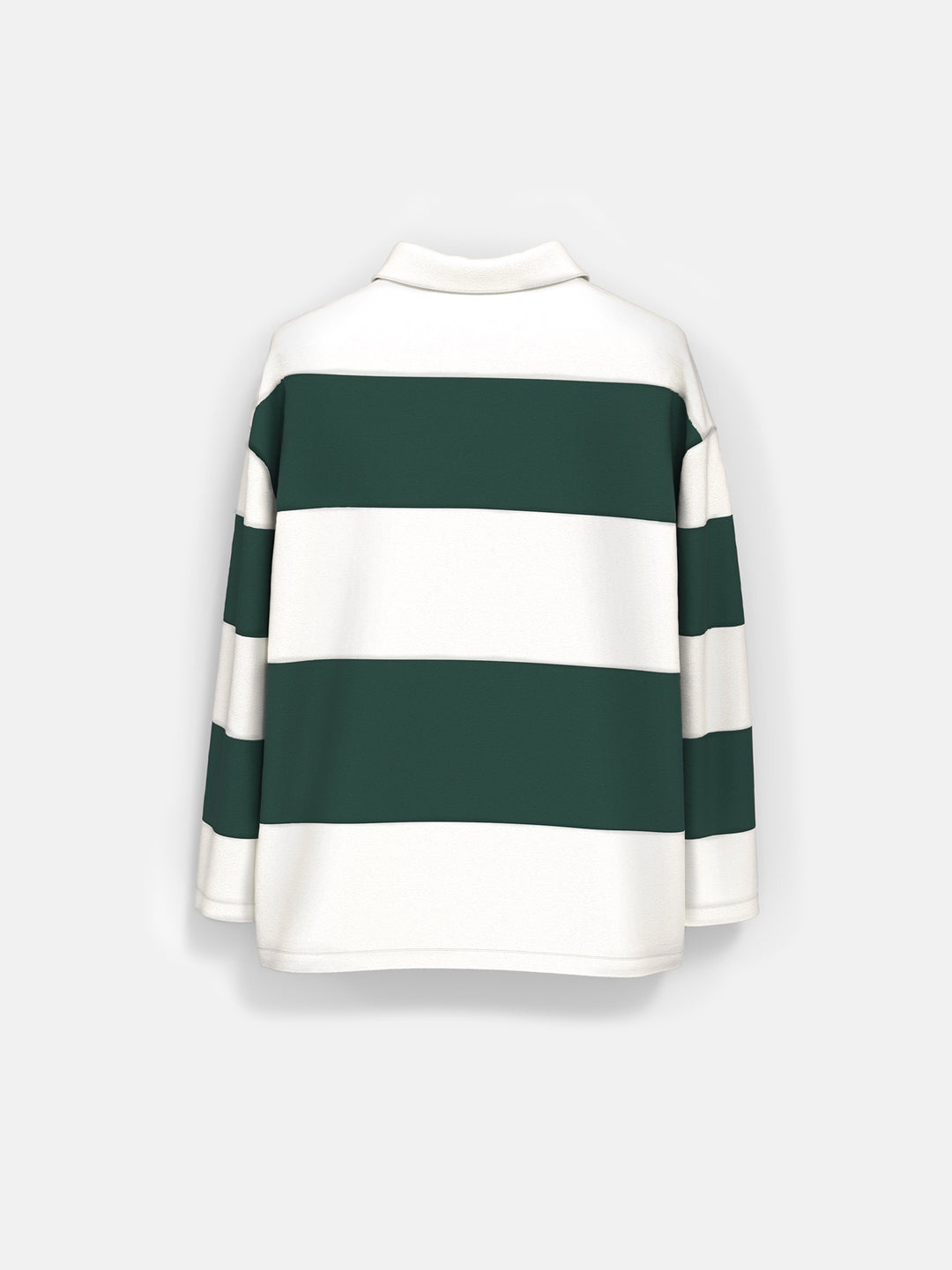 Oversize Collar Strip Sweater - Green