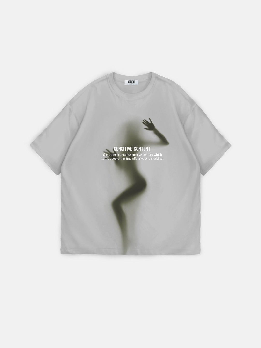 Oversize Sensitive Content T-Shirt - Grey