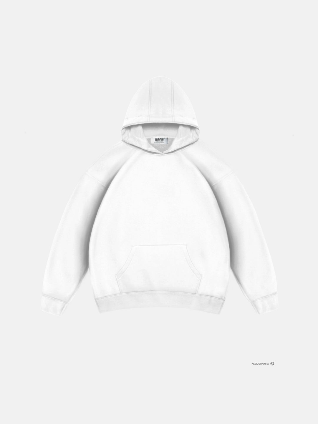 Oversize Basic Hoodie - White