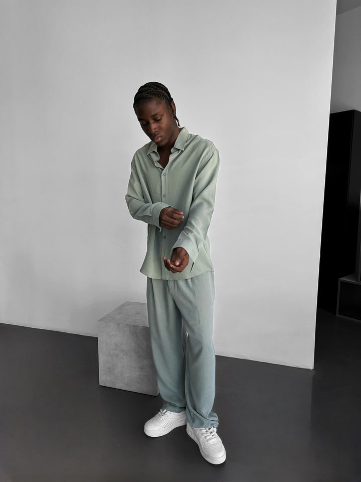Oversize Tencel Shirt - Mint Green