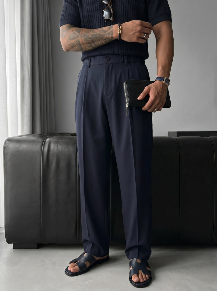 Baggy Chino Trousers - Blue