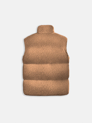 Oversize Plush Vest - Brown