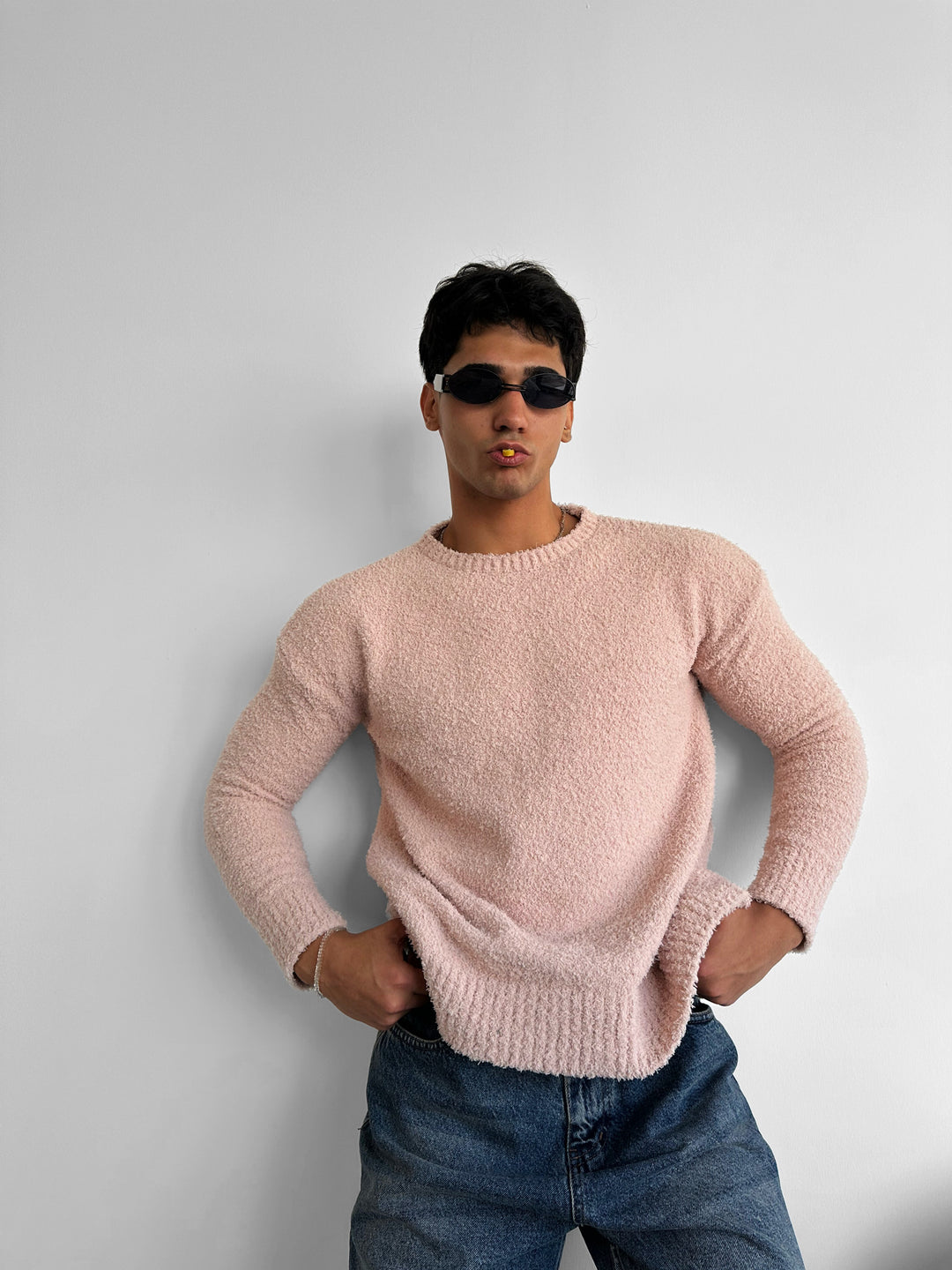 Oversize Plush Pullover - Rose Smoke