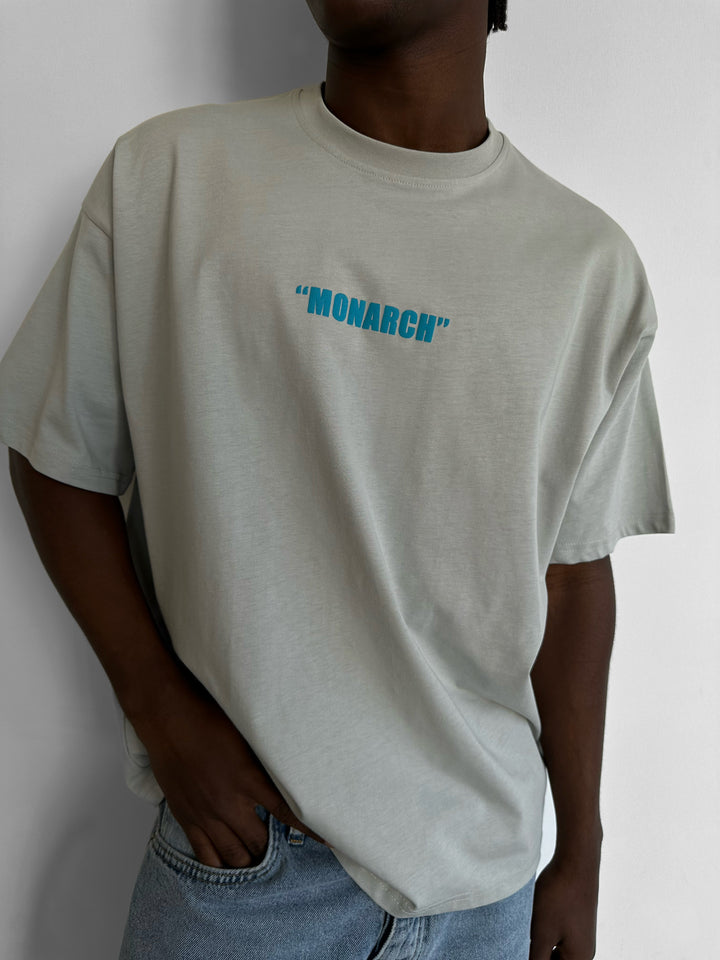 Oversize "Monarch" T-Shirt - Grey and Blue