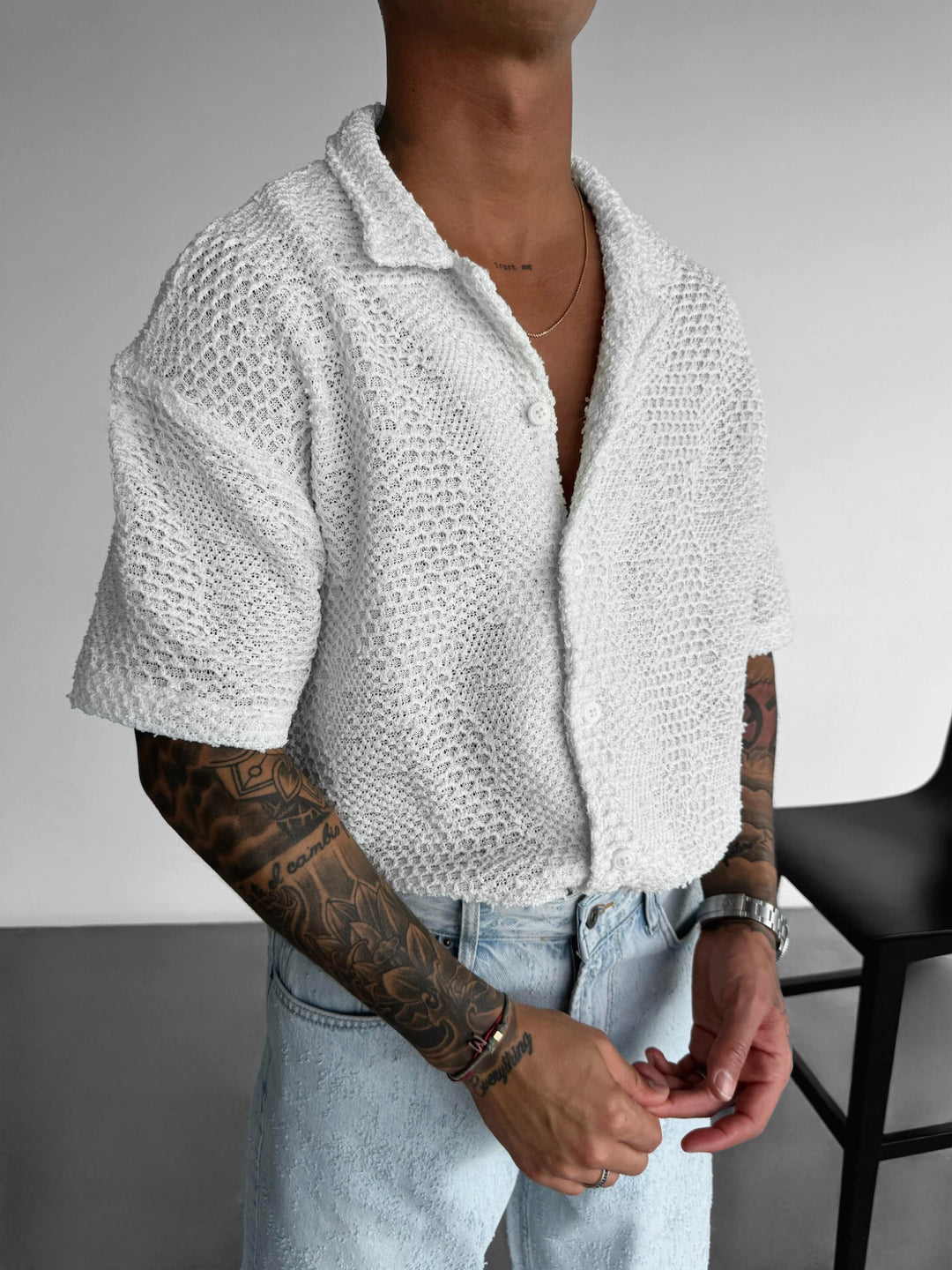 Oversize Tablecloth Shirt - White