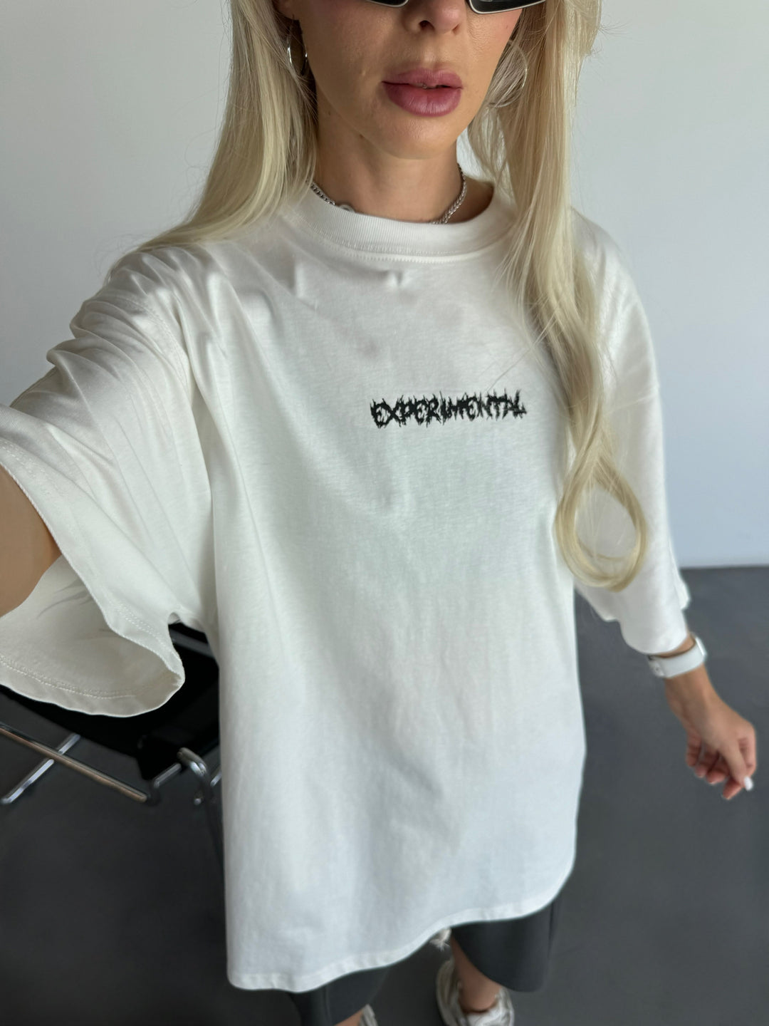 Oversize Experimental T-Shirt - Ecru