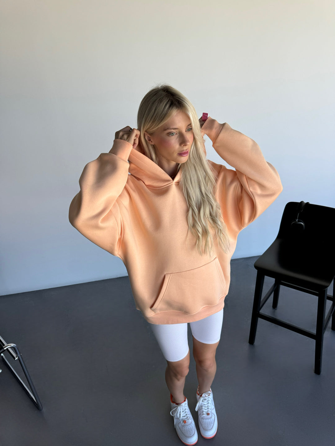 Oversize Basic Hoodie - Peach Fuzz