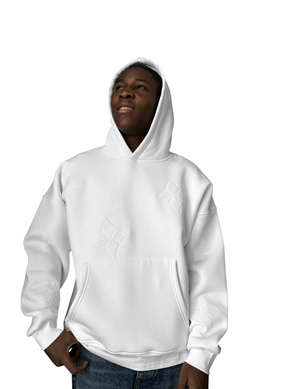 Oversize Detailed Hoodie - Ecru
