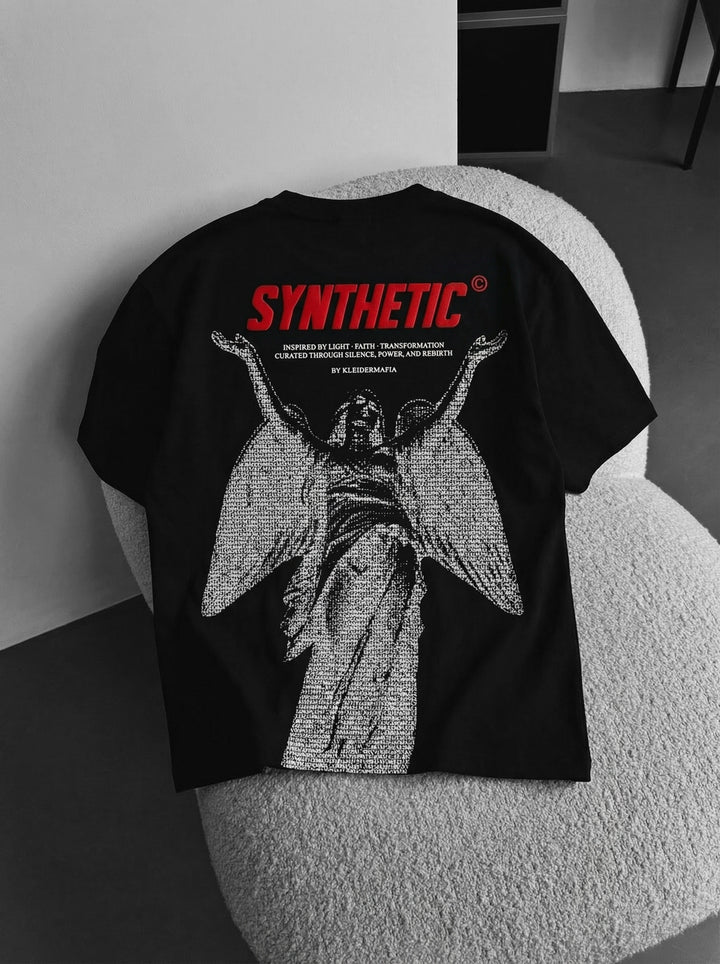 Oversize Synthetic T-shirt - Black