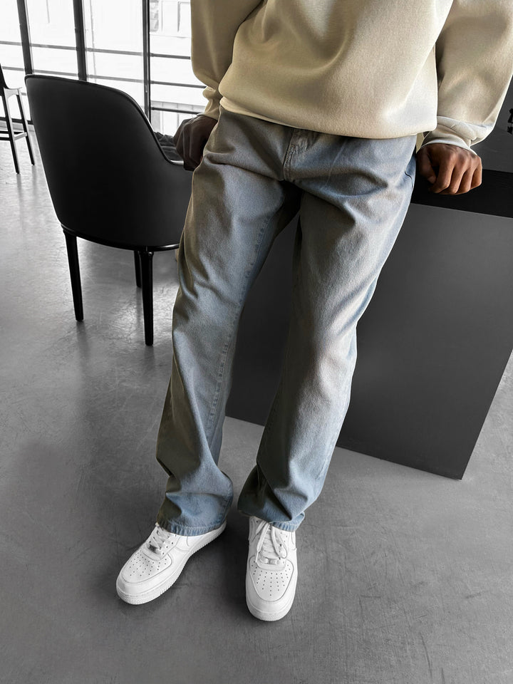 Basic Baggy Jeans - Dusty Blue