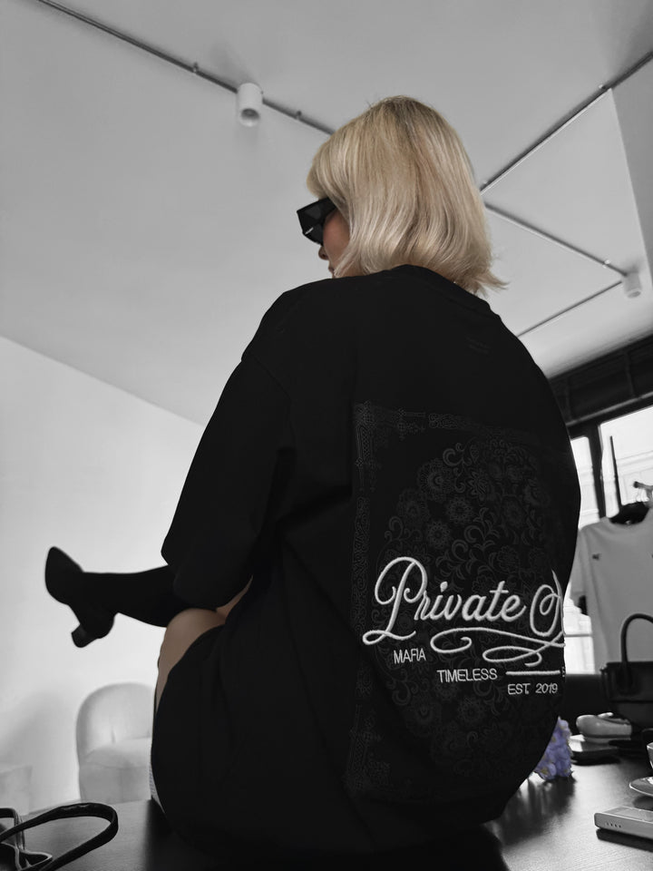 Oversize Private Archive T-Shirt - Black