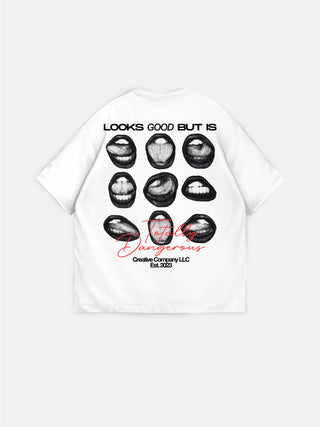 Oversize Totally Dangerous Tee - Bright White