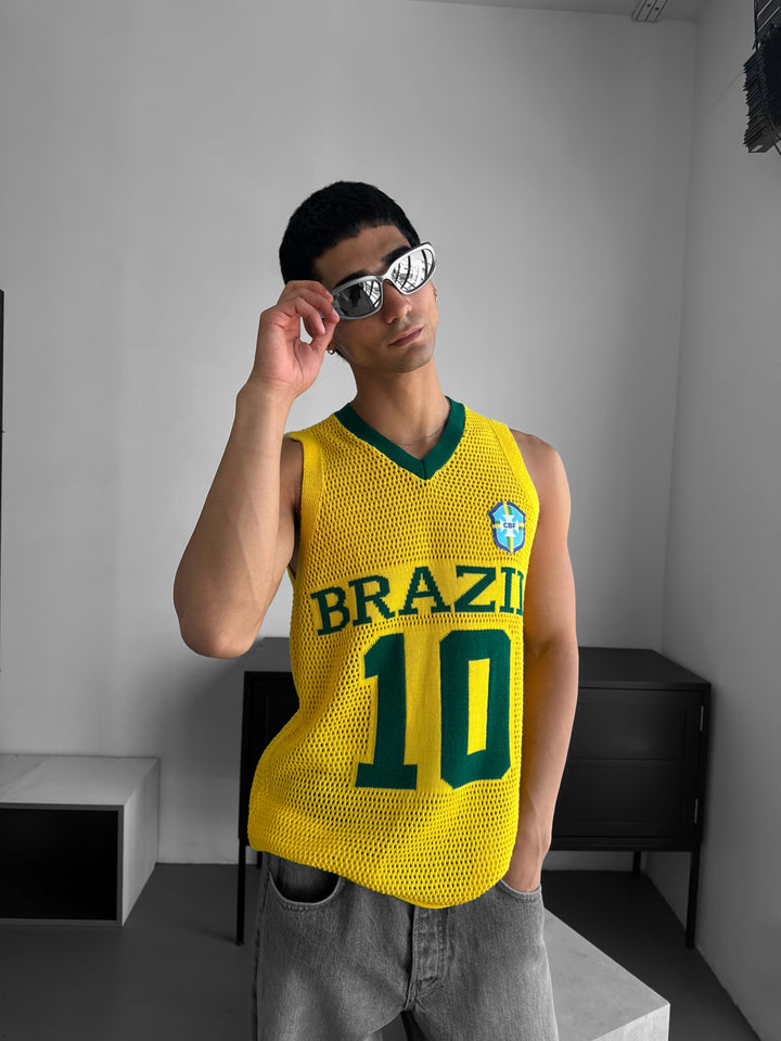 Oversize Brazil Knit Tanktop - Yellow