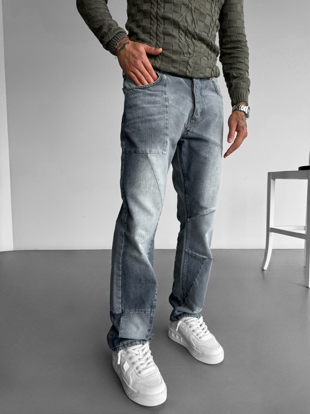 Baggy Piece of fabric Jeans - Grey