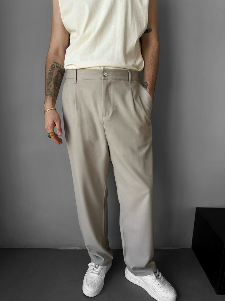 Oversize Tailored Suit - Beige