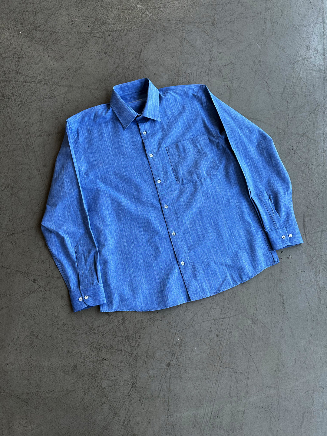 Regular Fit Cotton Pocket Shirt - Navy Blue