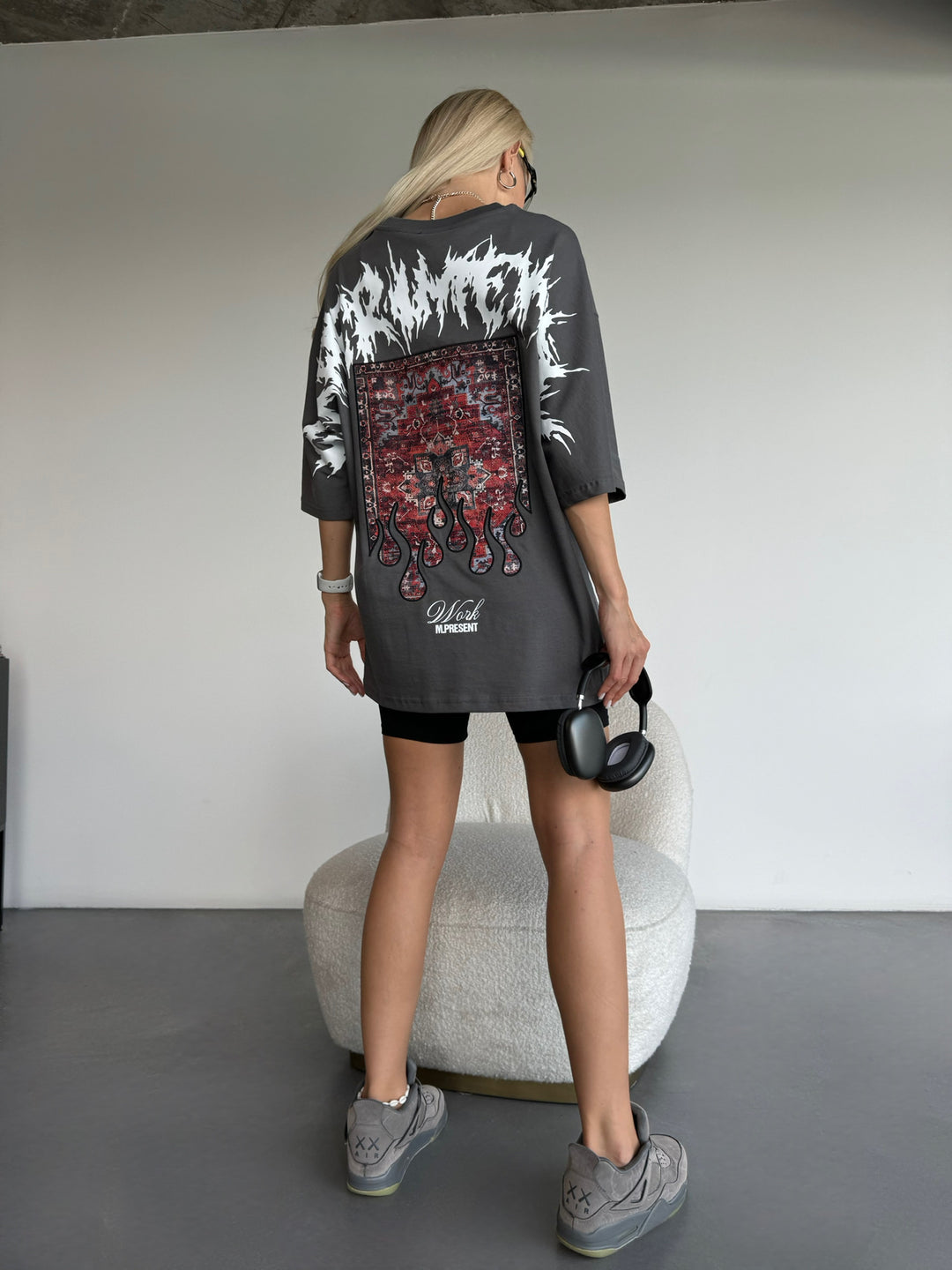 Oversize Experimental T-Shirt - Anthracite