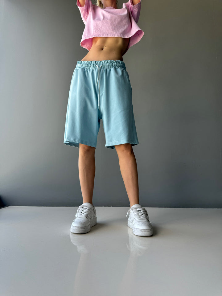 Loose Fit Shorts - Ice Blue