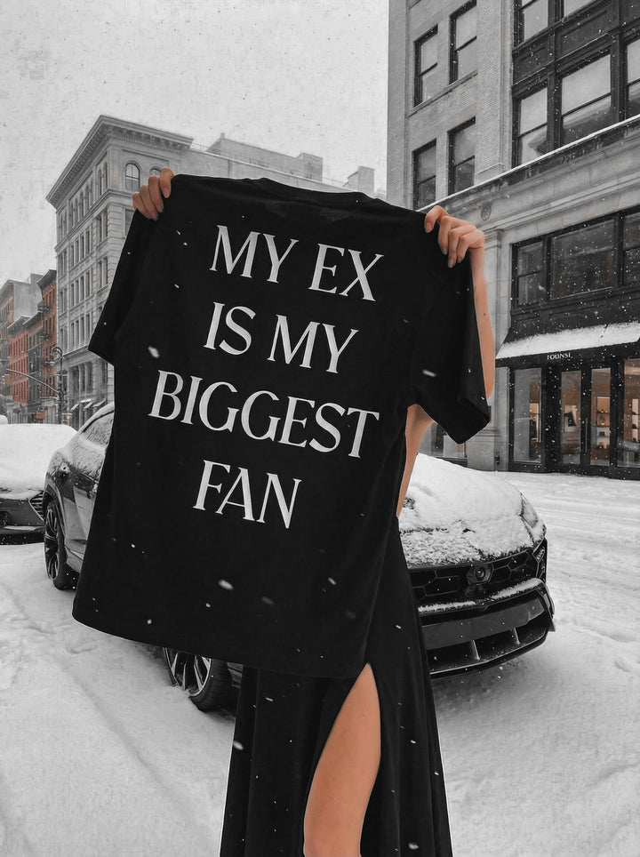 Oversize "EX" T-Shirt - Black