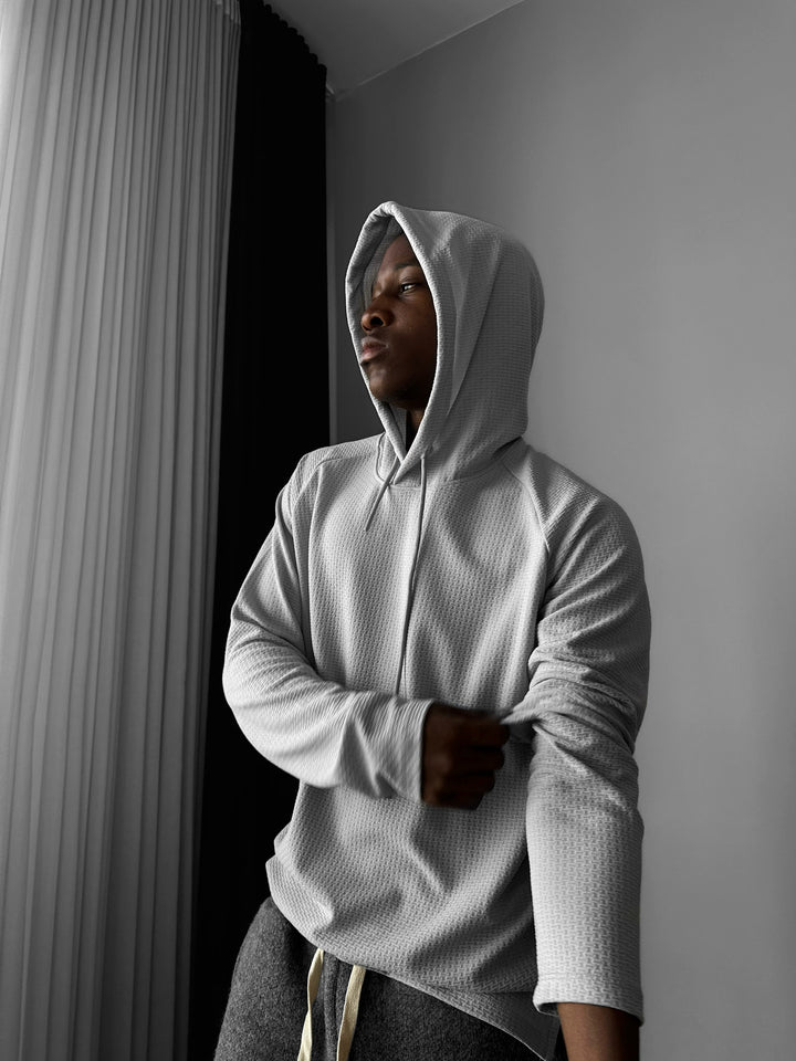 Loose Fit Thin Hoodie - Grey