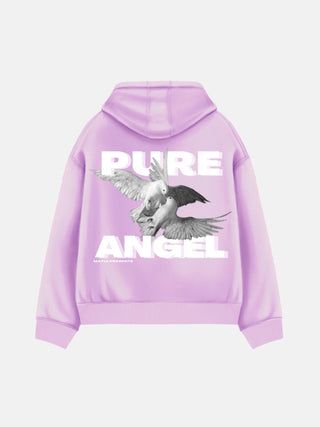 Oversize Pure Angel Hoodie - Lilac