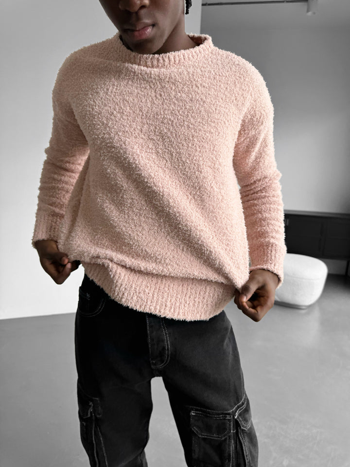 Oversize Plush Pullover - Rose Smoke