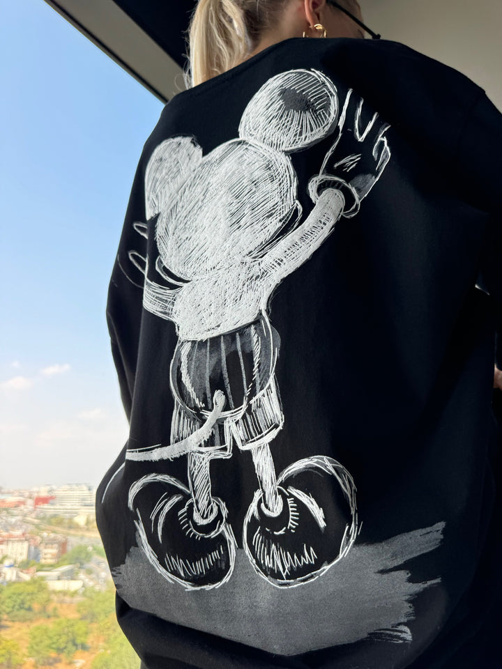 Oversize Mouse T-shirt - Black and White