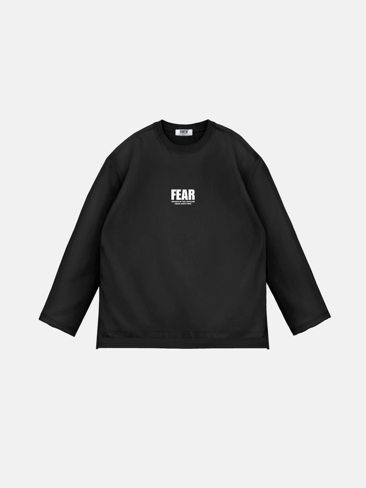 Oversize Fear Sweater - Black