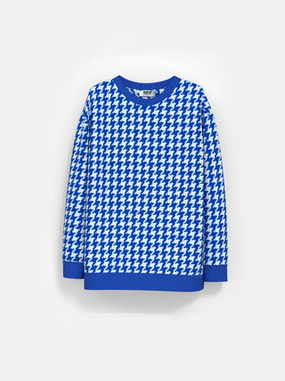 Oversize Houndstooth Pullover - Saks