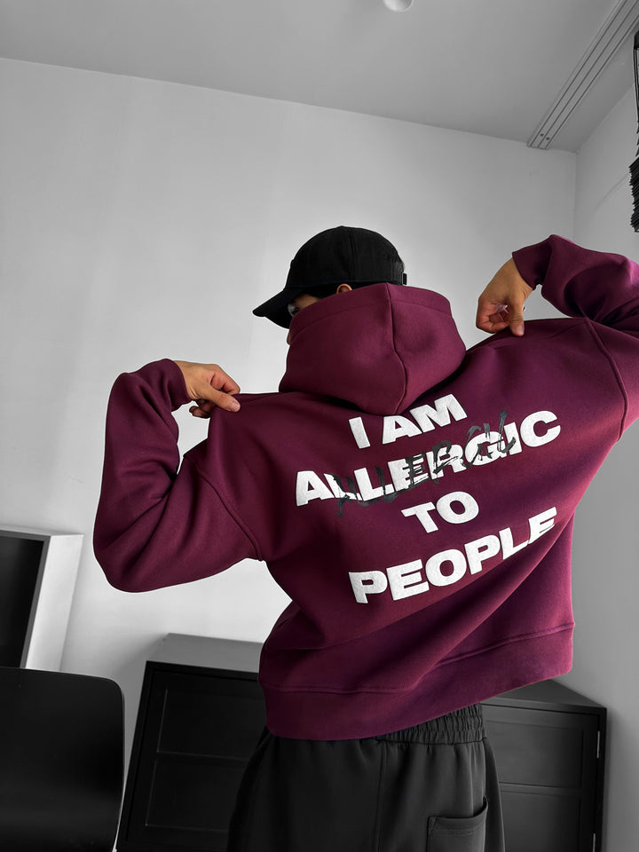 Oversize Allergic Hoodie - Bordeaux