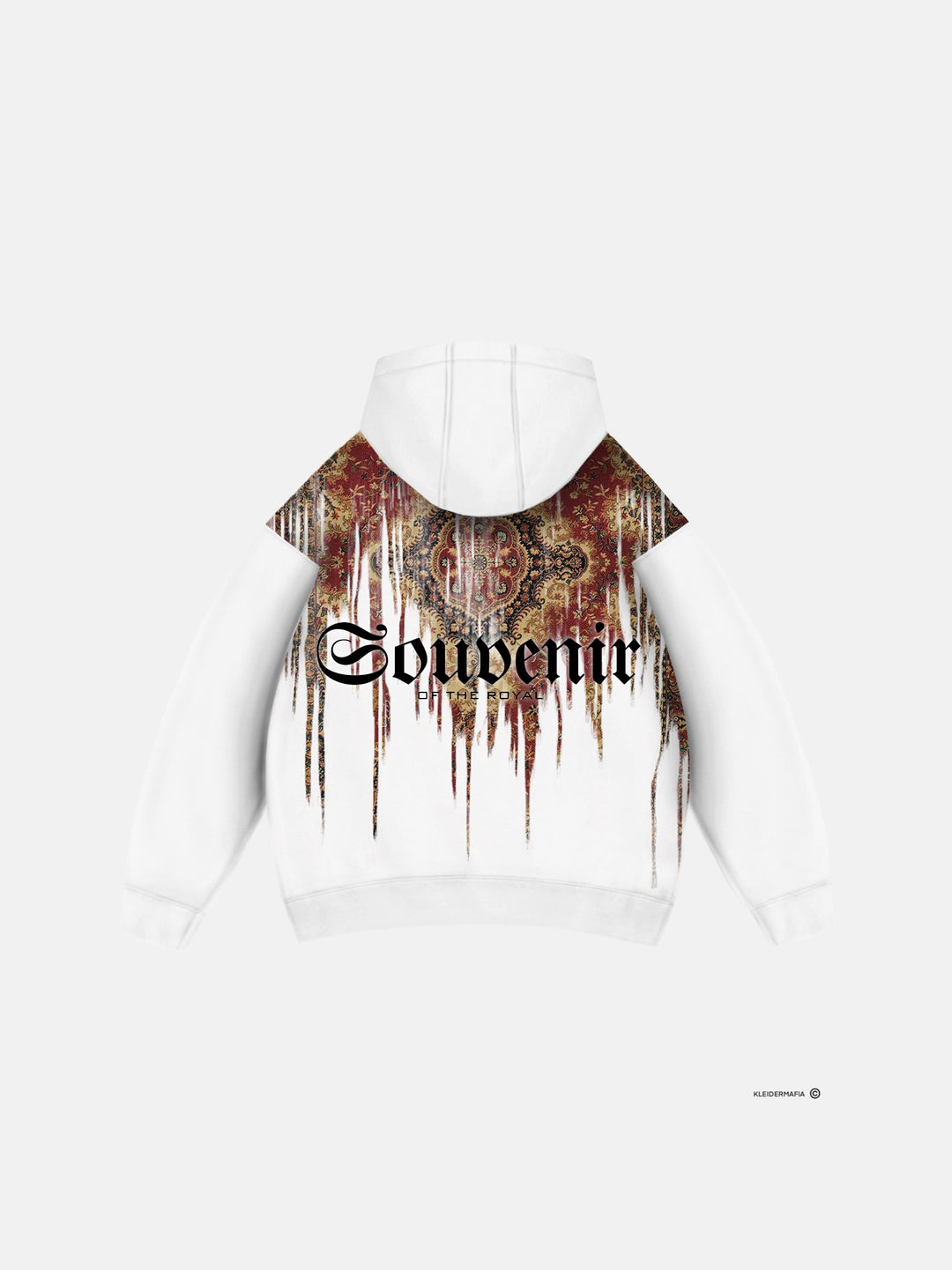 Oversize Souvenir Hoodie - White and Red