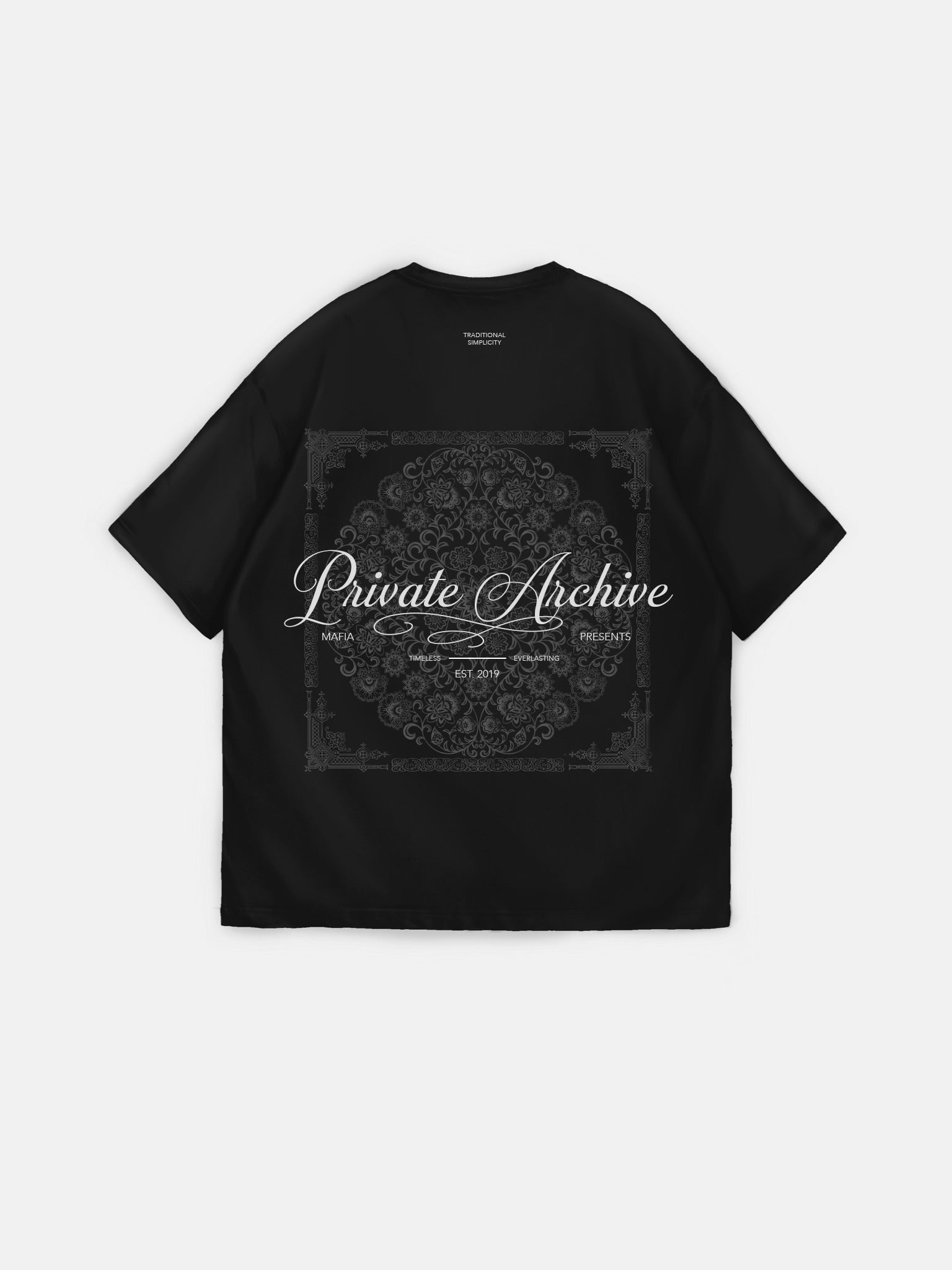 Oversize Private Archive T-Shirt - Black – Kleidermafia