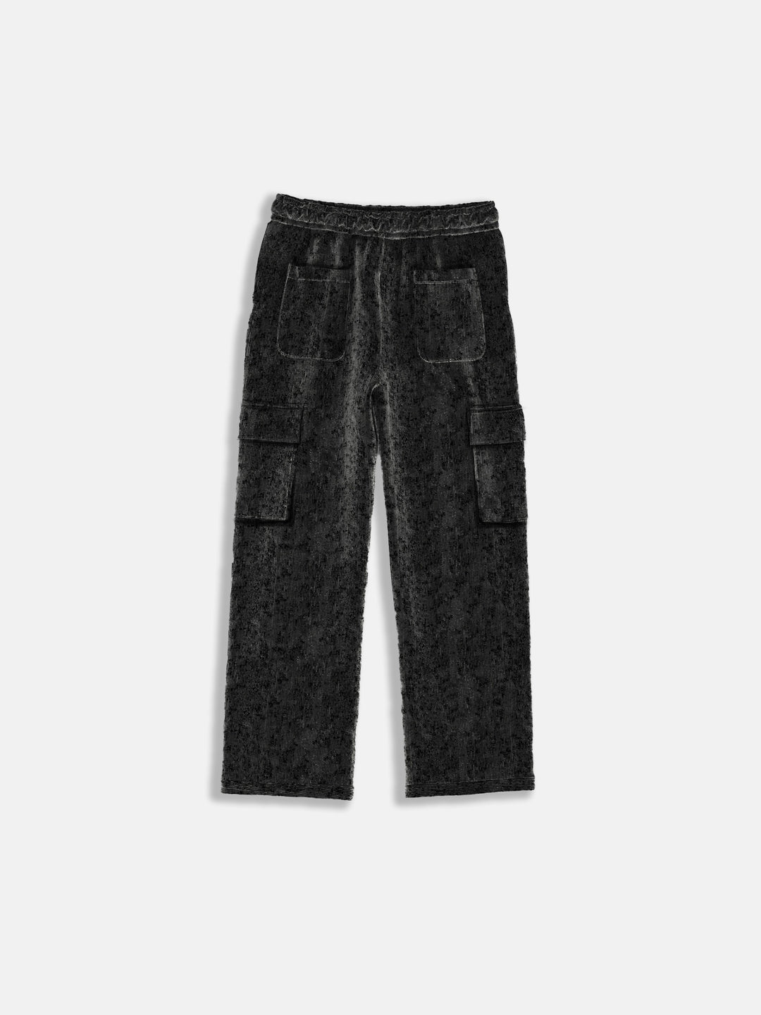 Loose Fit Velvet Pant - Black