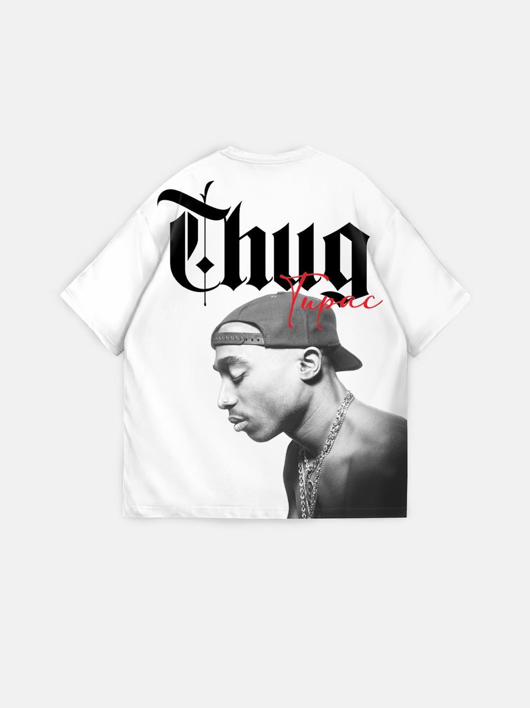 Oversize Thug Life T-shirt - Ecru
