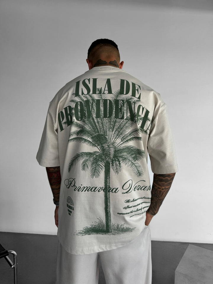 Oversize Isla de Providencia T-Shirt - Silver Lining