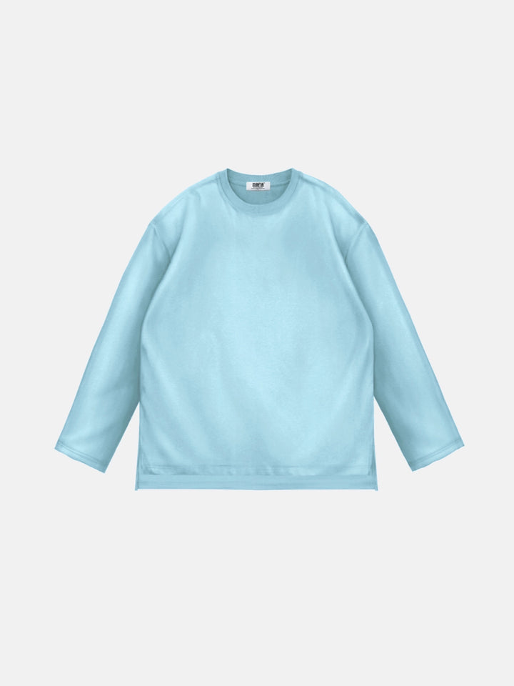 Loose Fit Basic Sweater - Ice Blue