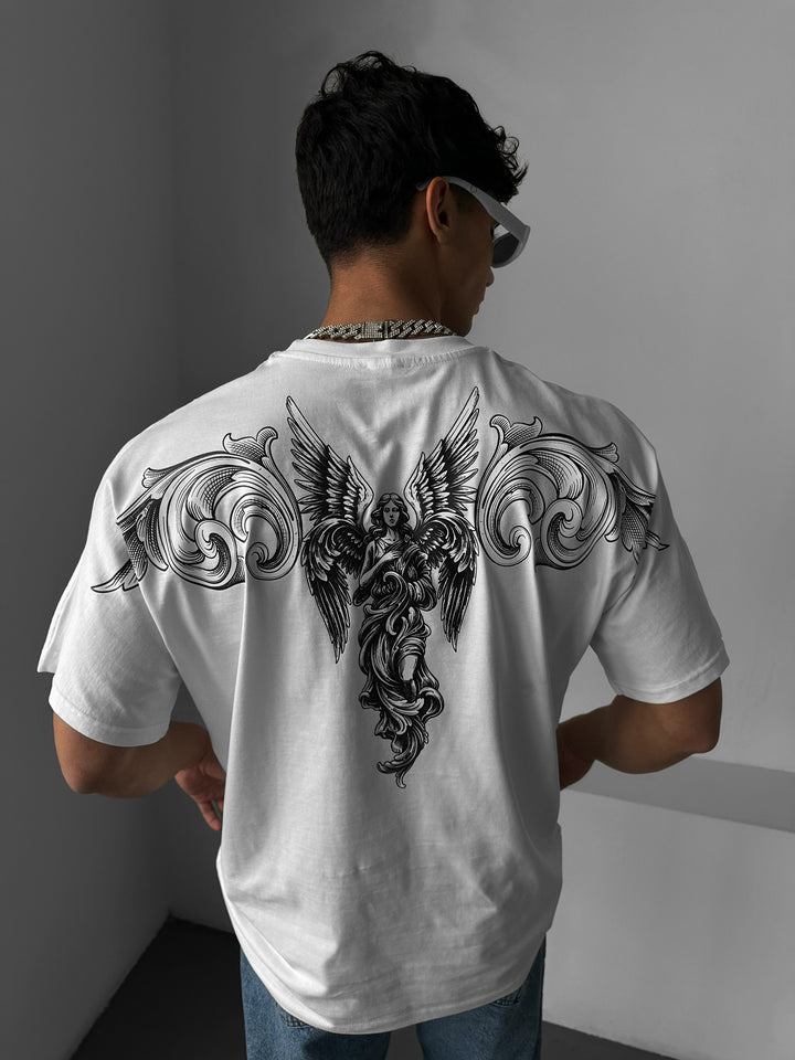 Oversize Sky Angel T-shirt - Ecru