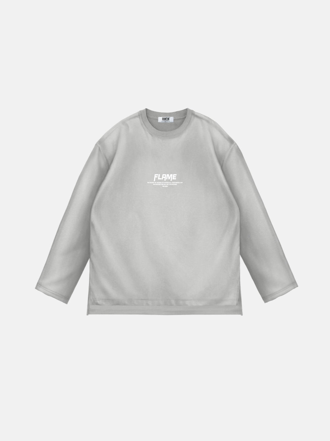 Oversize Flame Sweater - Grey