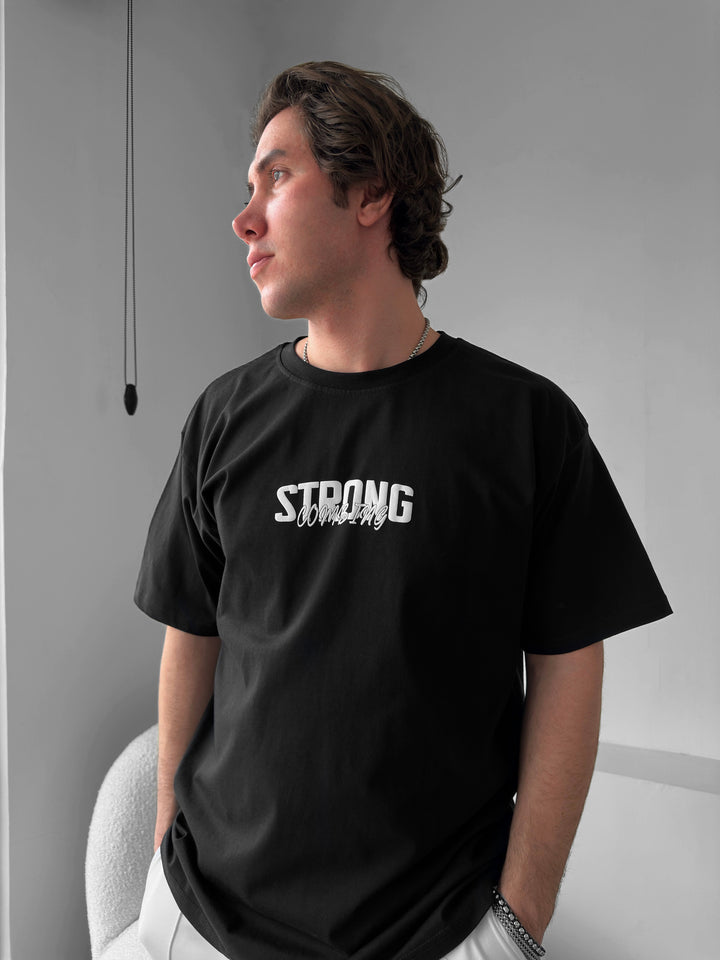 Oversize Strong Combing T-shirt - Black