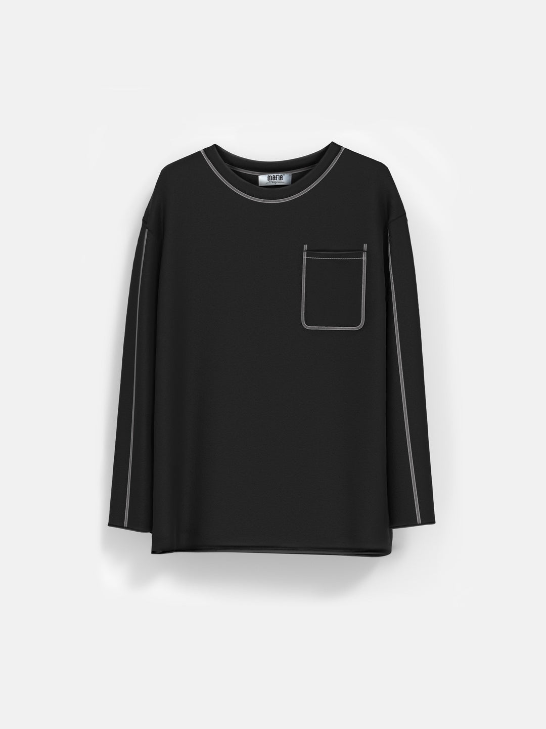 Oversize Seam Sweater - Black