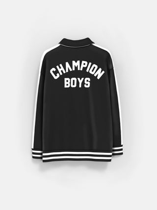 Champion Zipper Sweater  - Black