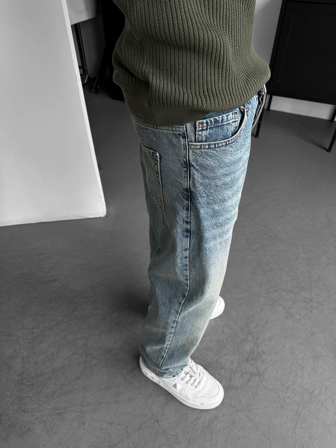 Boyfriend Fit Jeans - Dark Blue